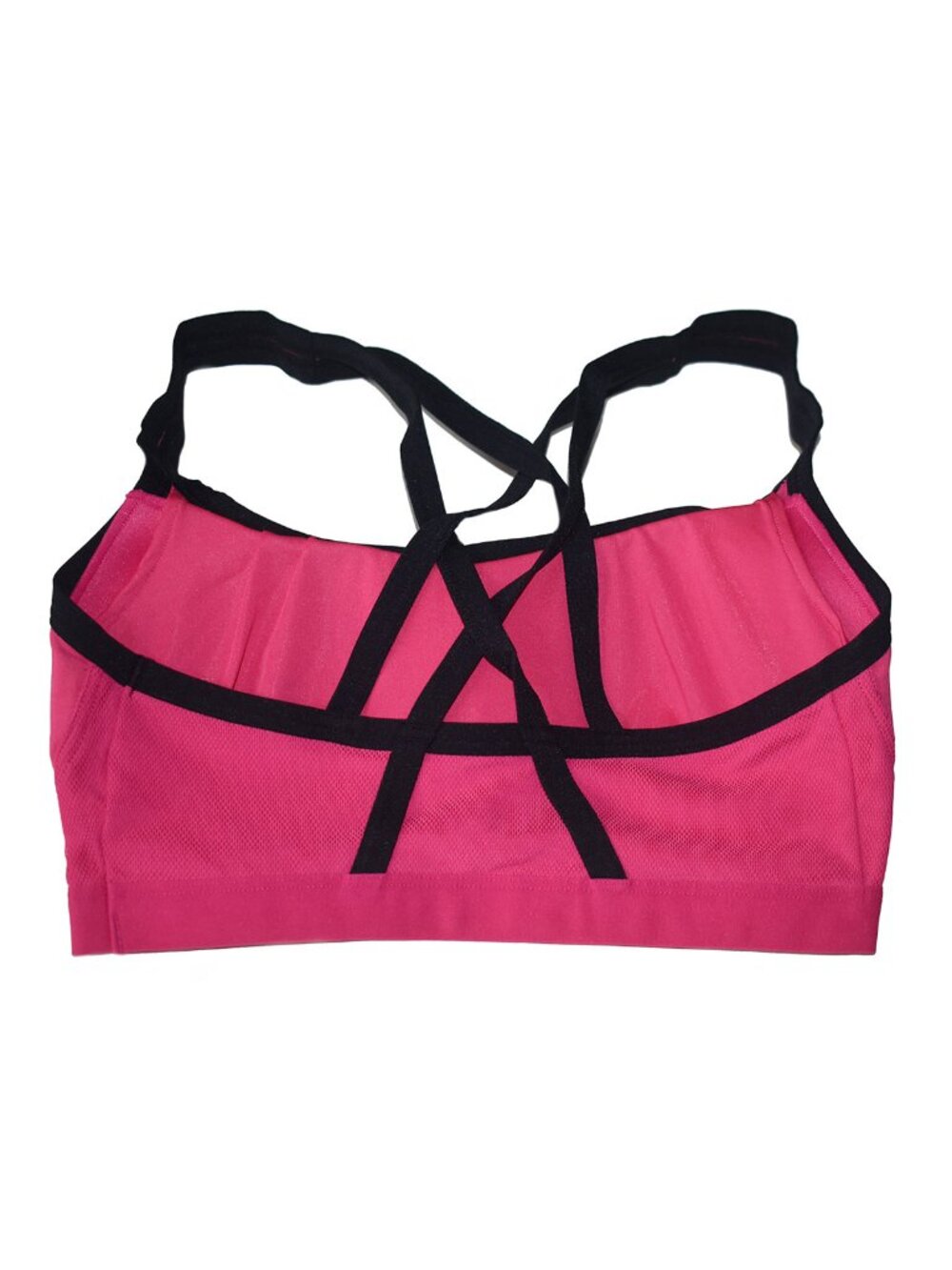 Lily of France Women’s Sports Bra Racer Yoga Running Top Barbie Pink NEW - Picture 4 of 6
